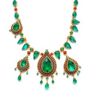 สร้อยคอสีเขียวชุบทองสเตอร์ลิง925เครื่องประดับที่ดีของขวัญครบรอบชุบทอง18K - Product Image 5