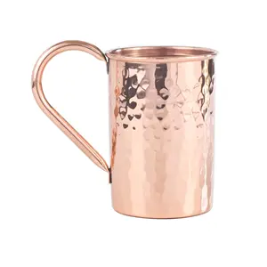 Hammered Design Moscow Mule Copper Barrel Mugs Solid Copper Beer Mugs Copper Drinking Mug For Home and Hotel