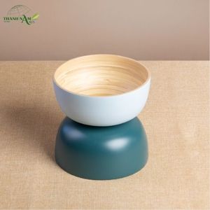 Bol en bambou filé personnalisé classique moderne, artisanal, écologique, léger, avec une forme arrondie et propre - Product Image 5
