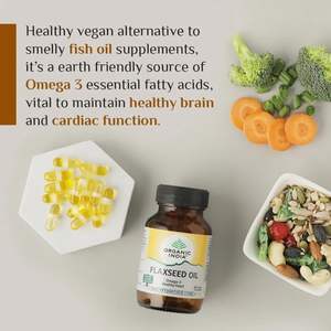 ผลิตภัณฑ์ทาทา-น้ำมันเมล็ดแฟลกซ์อินเดียออร์แกนิก-60แคปซูลผัก - Product Image 4