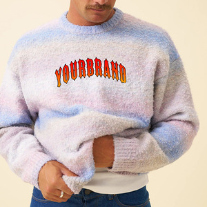 Pull-over pour homme sur mesure, design de créateur, tricot en mohair chaud pour l'hiver, logo frontal, anti-boulochage, respirant, toutes tailles - Product Image 1