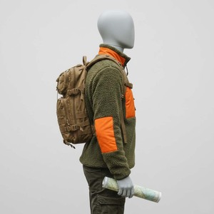 High Pile <b>Sherpa</b> <b>Fleece</b> Pullover Men's Winter Warm Outdoor Tactical Sweatshirt with Contrast Nylon Patches 100% Cotton - Product Image 3