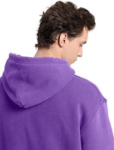 Sudaderas con capucha de gran tamaño para hombre, sudadera Vintage, lavado ácido, algodón de felpa pesado, ropa de calle holgada, Top Atlético - Product Image 2