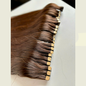 Extensions de cheveux vietnamiens lisses et soyeuses, à fixer avec des bandes, fabriquées selon la technique slave pour les stylistes professionnels et des extensions de qualité supérieure - Product Image 2