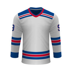 Meilleur Prix OEM Maillot de Hockey sur Glace en Polyester Durable Nouveau Design Unisexe Personnalisé Nom de l'Équipe Imprimé Maillot Blanc Uni Hommes - Product Image 1
