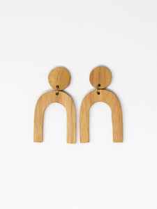 Pendientes de madera hechos a mano al por mayor para mujer, estilo étnico Vintage, gota de madera geométrica personalizada, gran oferta, artesanías naturales - Product Image 3