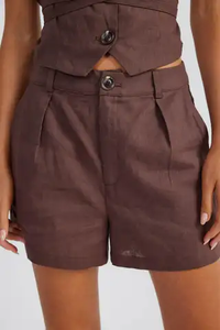 High Quality 100% Cotton Breathable High Waisted Women's <b>Shorts</b> Sexy Summer Drawstring Closure Ruffles Regular Fit for Ladies - Product Image 3