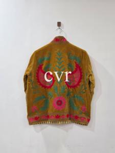 Hand Embroidered Floral <b>Velvet</b> Jacket Mandarin Collar Full Sleeve Plus Size Women's Winter <b>Blazer</b> Adult Thick Material - Product Image 2