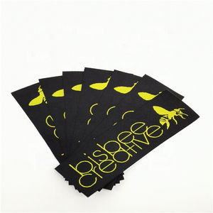 Étiquette tissée à pliage central de haute densité, personnalisée avec logo de marque, pour vêtements pour animaux de compagnie, étiquettes en tissu damassé, étiquettes tissées à coudre - Product Image 5