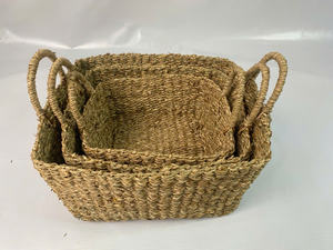 Juego de 3 Cestas Rectangulares de Almacenamiento de Seagrass Ecológicas Viet Anh con Diseño Flexible, Hechas con Precisión y Ligeras - Product Image 3