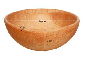 Premium 10cm Beech Wood <b>Mini</b> Bowl - Solid Wood Tableware for Sauces & Spices - Product Image 4