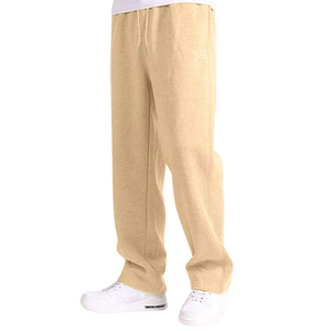 Pantalon de survêtement à ourlet côtelé avec fermeture éclair double face Style de rue respirant confortable coupe ample pantalon en coton doux pour hommes - Product Image 4
