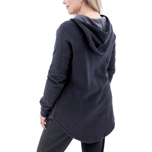 OEM Custom Oversized Fleece Pullover <b>Sweatshirt</b> <b>Longline</b> Hoodie for <b>Women</b> Extended Fit Private Label Winter Gymwear Supplier - Product Image 2