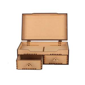 Premium Wooden <b>Makeup</b> & Jewellery Organizer <b>Box</b> Elegant Cosmetics Storage Case - Product Image 3