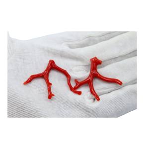 Par de palos de Coral rojo italiano Natural en forma de Coral pulido en bruto Precio de mayorista de calidad rara - Product Image 4