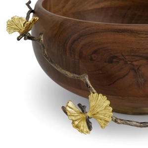 Tazón redondeado de flores decorativas de madera de lujo, mesa decorativa de primera calidad para el hogar y el restaurante, uso comercial de alimentos - Product Image 5