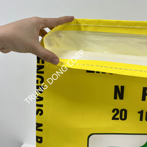 Sacs d'emballage d'engrais stratifiés par film BOPP 5kg à 50kg fabriqués au Vietnam PP tissés avec des sacs en plastique d'option de poignée de couture PE - Product Image 1