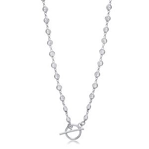Collier chaîne de tennis CZ en argent sterling 925 avec fermoir à bascule bijoux turcs faits à la main en plaqué or pour les acheteurs en gros - Product Image 5