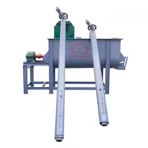 Nouvelle ligne de production de granulés d'aliments pour animaux de ferme avicole de grande taille Broyeur mélangeur horizontal 500kg-5000kg Capacité 1 an de garantie - Product Image 3