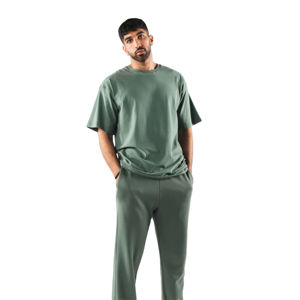 T-shirt oversize à col rond et à épaules tombantes pour hommes, poids lourd le plus vendu, haut vierge long avec logo personnalisé - Product Image 6