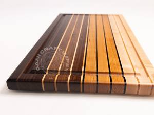 Planche à découper rectangulaire en bois créative avec poignée noire, ustensile de cuisine écologique et durable, en promotion - Product Image 2