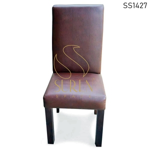 Chaise de salle à manger design vintage, toile imprimée et similicuir pour l'extérieur et l'hôtel, meubles de salle à manger raffinés - Product Image 2