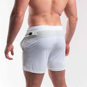 Custom Men's <b>Shorts</b> Lightweight Quick Dry Polyester Cotton Elastic Waist Drawstring Customized Size <b>White</b> Color Men's <b>Shorts</b> - Product Image 4