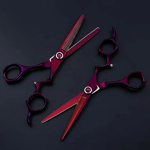 Top Selling Barber <b>Hair</b> Cutting <b>Hair</b> <b>Thinning</b> Stainless Steel Straight Blade Right-Handed Medium Handle High Quality <b>Scissors</b> - Product Image 3