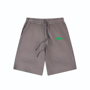 Nouveau design 100% coton solide taille haute séchage rapide écologique Couple Shorts respirant élégant Logo personnalisé hommes Shorts - Product Image 4