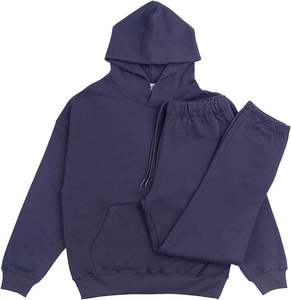 Survêtements poids lourd 100% coton éponge français 2 pièces ensemble hommes femmes sweat à capuche pull survêtement survêtement survêtement pour le printemps - Product Image 6