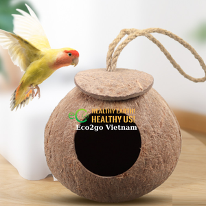 2025!!! MAISON DE NID D'OISEAU EN NOIX DE COCO POUR ANIMAUX DE COMPAGNIE/MAISON D'OISEAU EN NOIX DE COCO/MAISON DE NID D'OISEAU EN NOIX DE COCO AVEC ÉCHELLE SUSPENDUE - Product Image 5