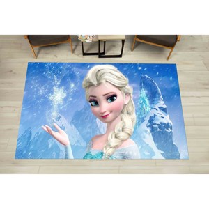 Vibrant Floral Printed <b>Rug</b> for Elsa <b>Rug</b>, Girl Room <b>Rug</b>,<b>Chenille</b> <b>Rug</b> - Product Image 2