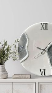 Souvent horloge murale en résine époxy résine époxy salon meilleur qulatiye meubles décor à la maison horloge murale personnalisée meilleur - Product Image 5