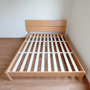 Japanese Style Solid Pine Wood <b>Platform</b> Single <b>Bed</b> Assemblable Simple Design for Bedroom Home Hotel Use Available Sizes <b>Double</b> - Product Image 1