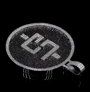 Collier pendentif hip-hop en diamant moissanite VVS de luxe, serti de diamants, avec un design en argent 925 pour les rappeurs, bijoux de mode - Product Image 4