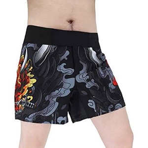 Pantalones cortos de boxeo para hombre, diseño de logotipo personalizado, alta calidad, estampado por sublimación, Material de poliéster personalizado, novedad, Verano - Product Image 3