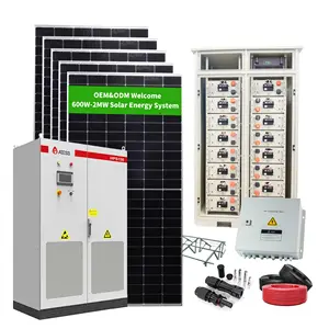 Sistema solar completo para el hogar de 10Kw a 50Kw 30Kw Sistema de energía solar fuera de la red Sistema de montaje de techo solar para cochera