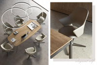 Chaise de bureau pivotante SITSTAR en cuir véritable pour réception, visiteurs, salles de réunion et projets de design de bureaux