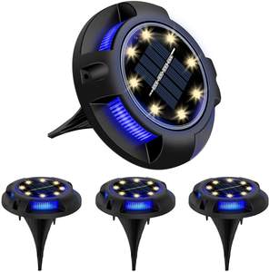 Waterproof Landscape Solar <strong>Ground</strong> <strong>Lights</strong> Solar Garden Disk <strong>Lights</strong> Outdoor <strong>for</strong> Pathway Yard Lawn Patio Deck Driveway Walkway - Product Image 1
