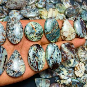 พลอยแอสไฟไลท์ธรรมชาติเกรดท็อปปรับขนาดได้ตามต้องการอัญมณีหลวมตัดเรียบสำหรับการทำเครื่องประดับที่น่าสนใจ - Product Image 2