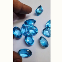 Haute qualité 10pcs naturel pour topaze bleue suisse 20mm-23mm pierres précieuses ovales à facettes 325cts Lot pierres précieuses en vrac $337 US