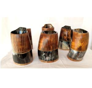 Mug en corne naturelle pour champagne, bière, boissons, léger, personnalisé, pour bar et hôtel, verre en corne à boire - Product Image 3