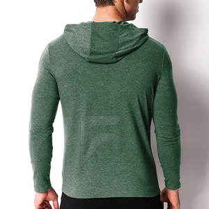 Manufacturer's Best Quality Men's Gym Hoodies Basics Cotton Blended with Low MOQ Solid Pattern for Autumn Season Hooded Collar - Product Image 4