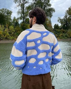 Chaqueta Personalizada para Hombre, Chaqueta de Forro Polar Sherpa con Cierre de Alta Calidad, Chaqueta de Invierno con Parche Bordado, Chaqueta Sherpa Suave Personalizada - Product Image 5