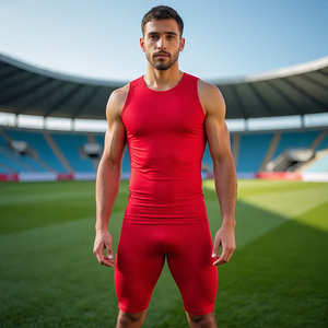 Men <b>Sleeveless</b> Running Tank Top Gym Fitness Bodybuilding Singlet Top Men's Running Exercise Vest Top Mens - Product Image 3