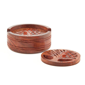 High Quality Traditional Style Coaster Set <b>Wooden</b> Rotor Design for <b>Table</b> Decoration and Kitchenware Premium <b>Wooden</b> <b>Mats</b> & Pads - Product Image 6