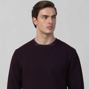 Sudadera de manga larga ligera con logotipo de diseño personalizado para hombre, moda negra lisa, estilo callejero informal para invierno - Product Image 2