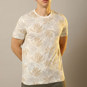 Venta al por mayor 100% algodón Jersey hombres cuello redondo Camiseta logotipo personalizado gimnasio Fitness ropa con diseño de rayas camisetas en blanco - Product Image 1