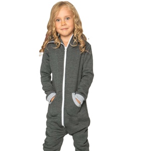 Combinaison tendance pour enfants avec fermeture éclair en polaire - Haute qualité et confortable - Parfaite pour les vêtements décontractés et les jeux avec logo personnalisé - Product Image 1