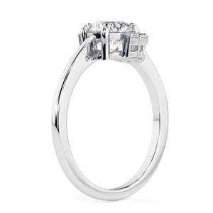 Anillo de Compromiso con Media Halo de Diamantes Cultivados en Laboratorio de Corte Redondo de 2.00CT en Oro Rosa de 14K, Estilo Elegante para Mujer - Product Image 1